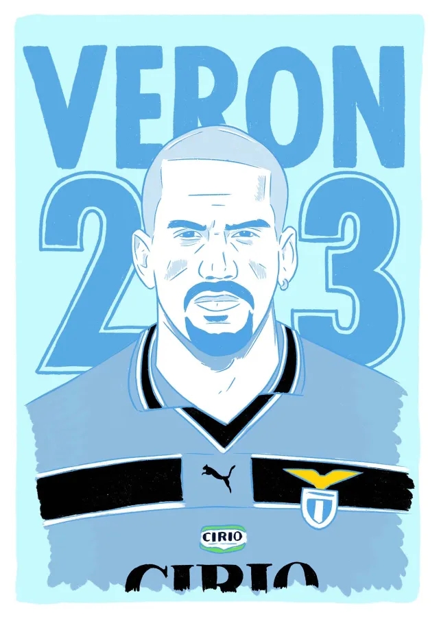 Accessories 1998-00 Lazio Veron #23 Serie A Icons A3 Poster/Print