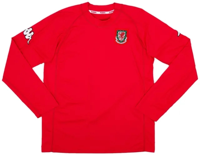 Kappa 2004-06 Wales Home L/S Shirt - 9/10 - (XXL)