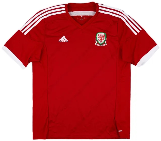 adidas 2013-15 Wales Home Shirt - 9/10 - (L)