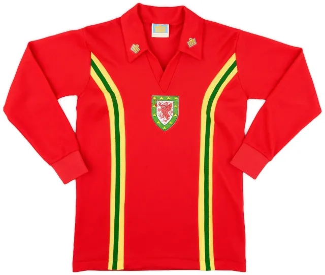Admiral 1976-79 Wales Home L/S Shirt - 7/10 - (S)