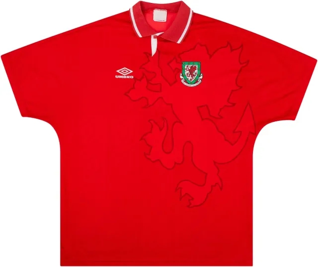 Umbro 1992-94 Wales Home Shirt - 8/10 - (XL)