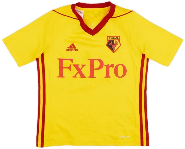 adidas 2017-18 Watford Home Shirt - 8/10 - (S.Boys)