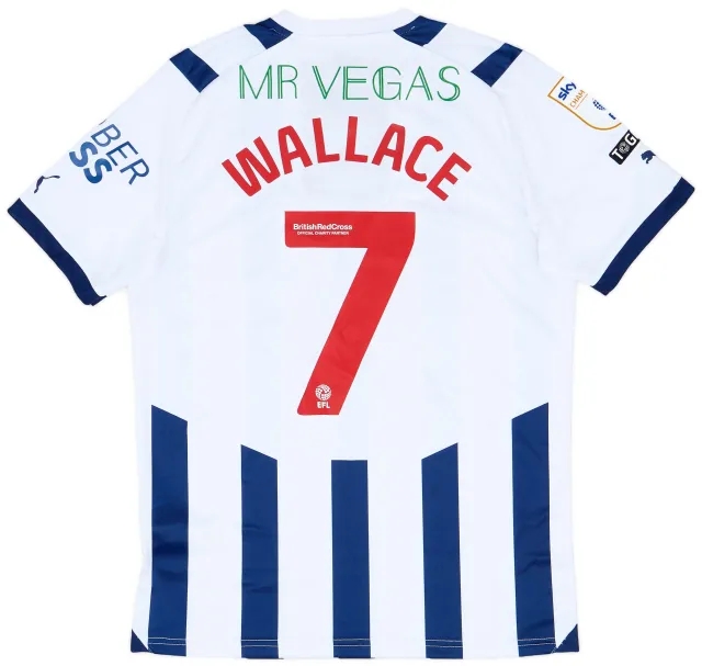Puma 2023-24 West Brom Match Issue Home Shirt Wallace #7