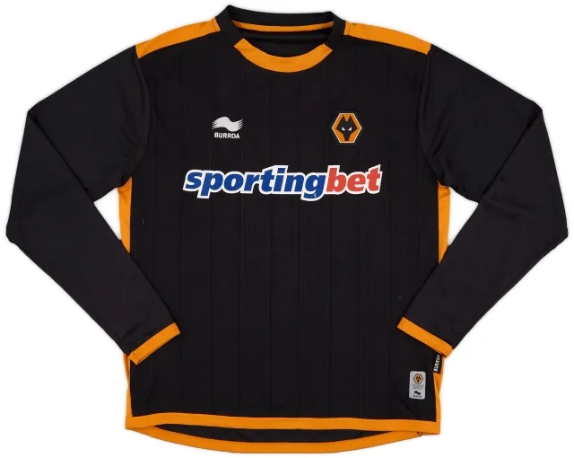 Burrda 2010-12 Wolves Away L/S Shirt - 7/10 - (M)