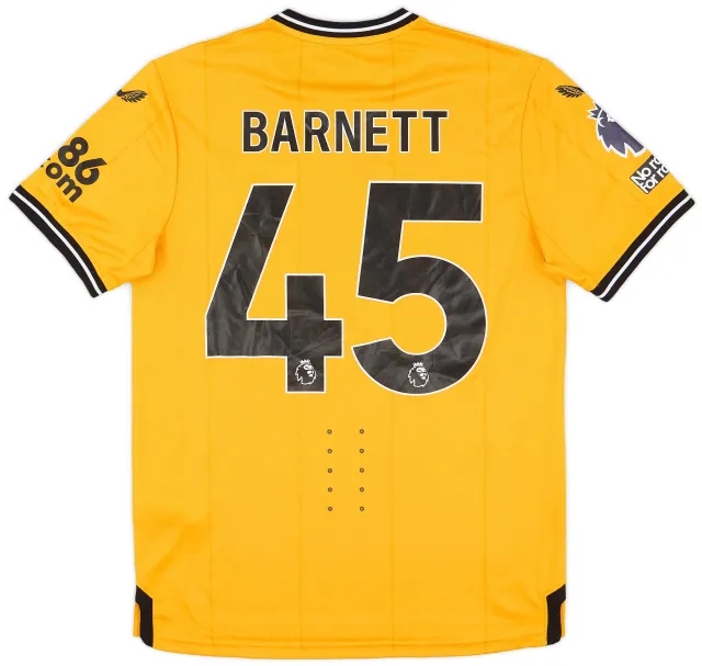 Castore 2023-24 Wolves Match Issue Home Shirt Barnett #45