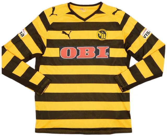 Puma 2009-10 Young Boys Player Issue Home L/S Shirt - 7/10 - (L)