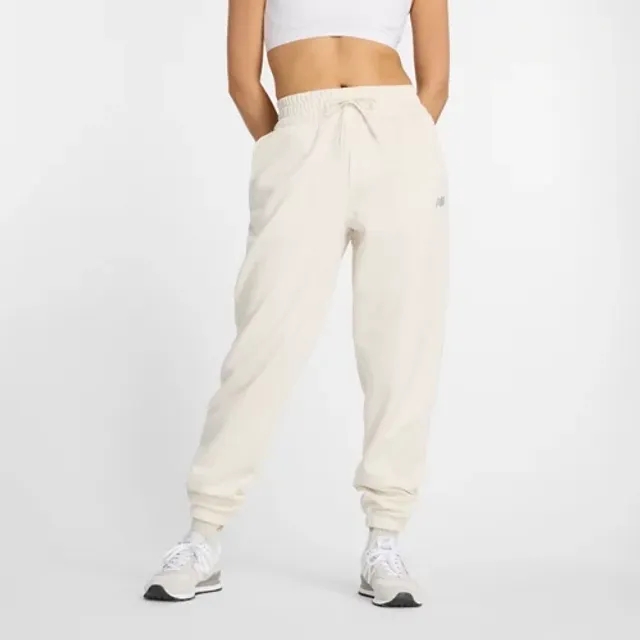 New Balance Women's Performance Fleece Jogger in Beige Poly Fleece