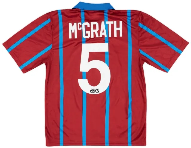 Asics 1993-95 Aston Villa Home Shirt McGrath #5 - 8/10 - (M)