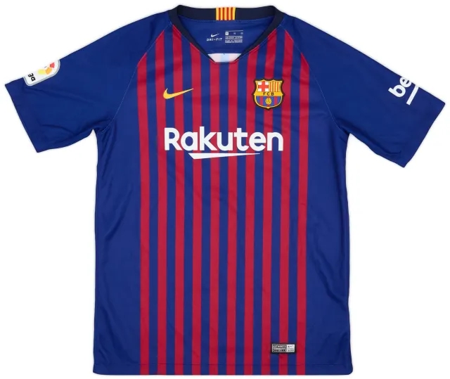 Nike 2018-19 Barcelona Home Shirt - 8/10 - (XL.Boys)