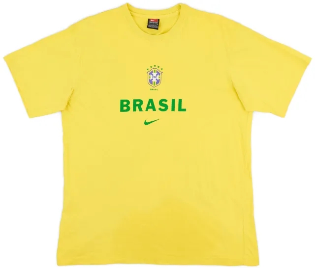 2004-06 Brazil Nike Cotton Tee Ronaldo #9 - 7/10 - (M)