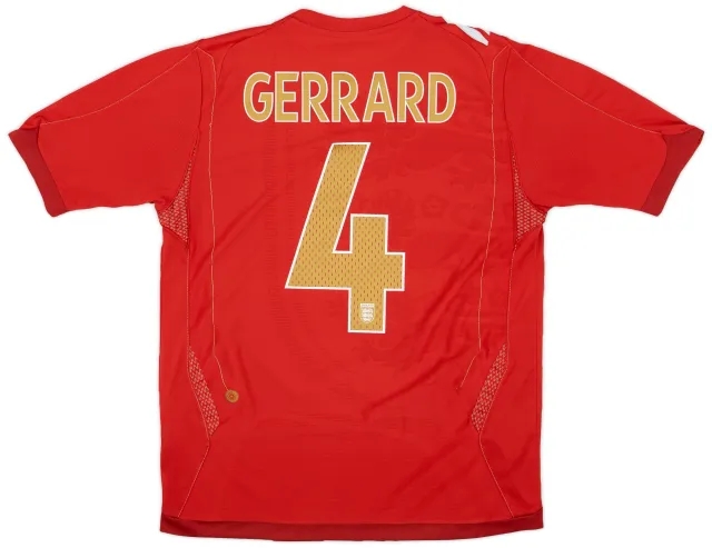 Umbro 2006-08 England Away Shirt Gerrard #4 - 5/10 - (M)