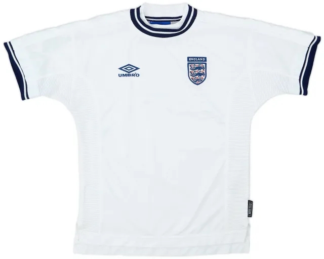 Umbro 1999-01 England Home Shirt - 9/10 - (L.Boys)