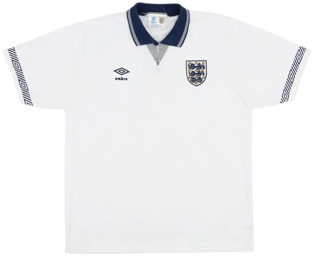 Umbro 1990-92 England Home Shirt - 8/10 - (L)