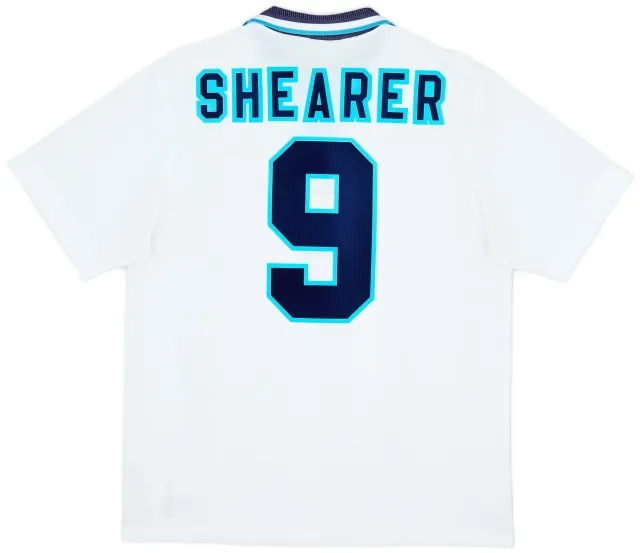 Umbro 1995-97 England Home Shirt Shearer #9 - 8/10 - (L)