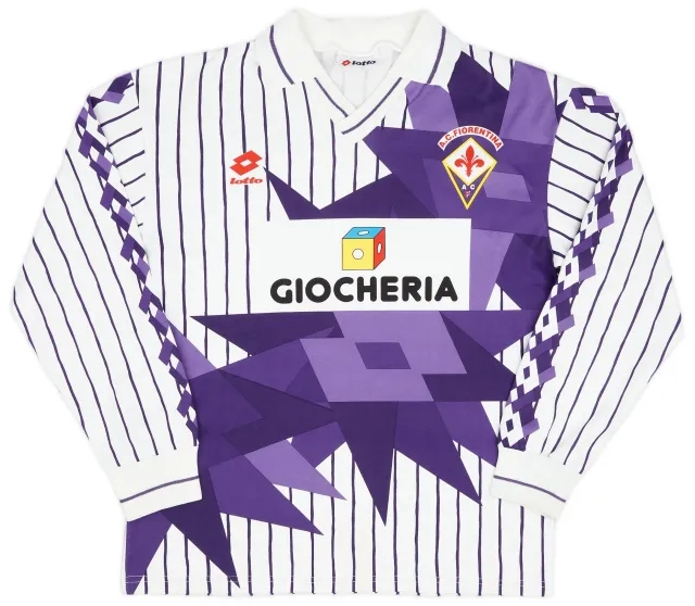 Lotto 1991-92 Fiorentina L/S Away Shirt - 8/10 - (M)