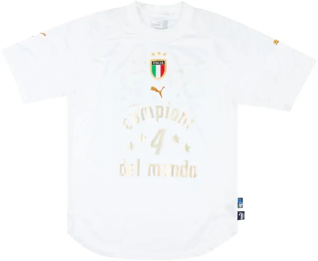 Puma 2004-06 Italy 'Campioni del Mondo' Signed Away Shirt - 5/10 - (XL)