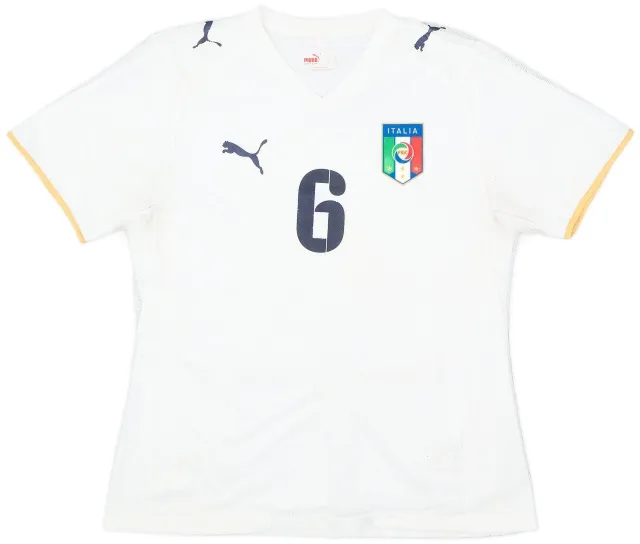 Puma 2007-08 Italy Women's Away Shirt #6 - 5/10 - (Women's L)