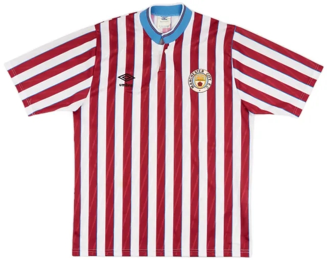 Umbro 1988-90 Manchester City Away Shirt - 8/10 - (M)