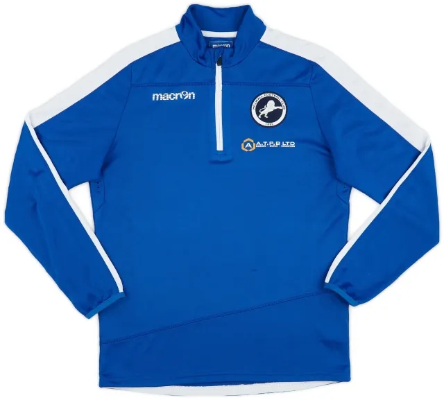 2017-18 Millwall Macron 1/4 Zip Training Top - 7/10 - (S)