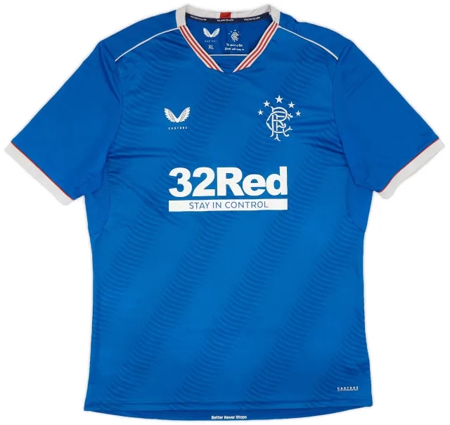 Castore 2020-21 Rangers Home Shirt - 7/10 - (XL)