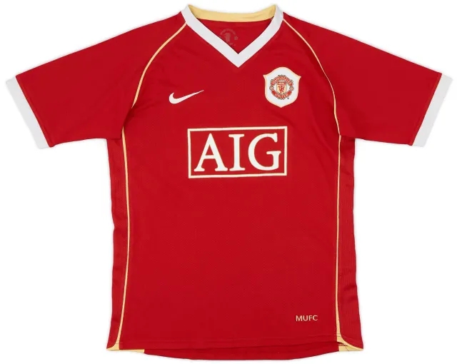 Nike 2006-07 Manchester United Home Shirt - 6/10 - (L.Boys)