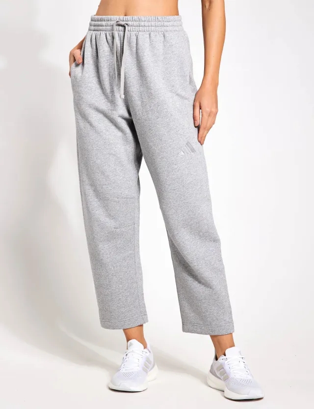 adidas Women's ALL SZN Fleece Barrel Leg Joggers - Medium Grey Heather - L - Size: Large