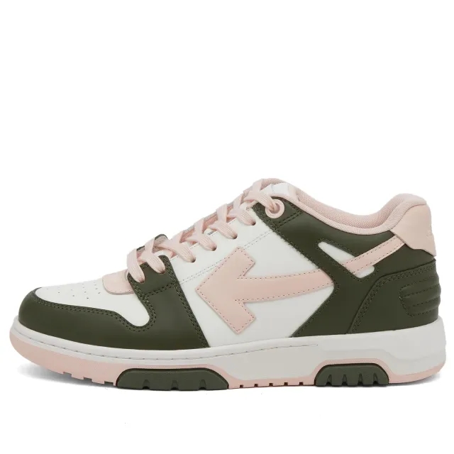 Off-White Women's Out Of Office Calf Leather Military Sneaker Military Green