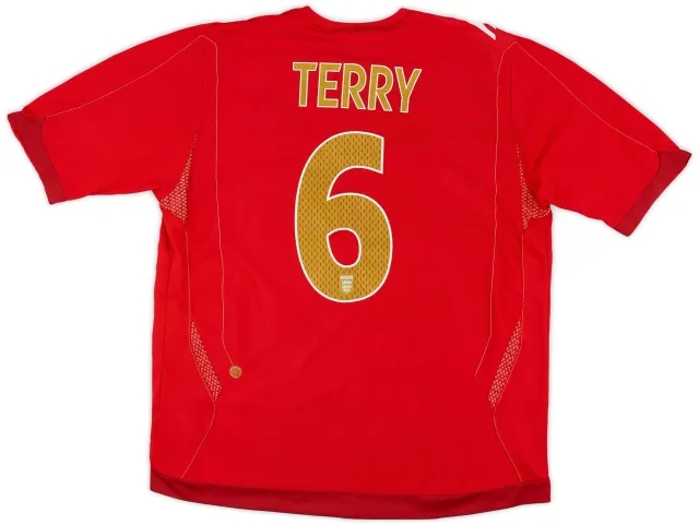 Umbro 2006-08 England Away Shirt Terry #6 - 7/10 - (XL)