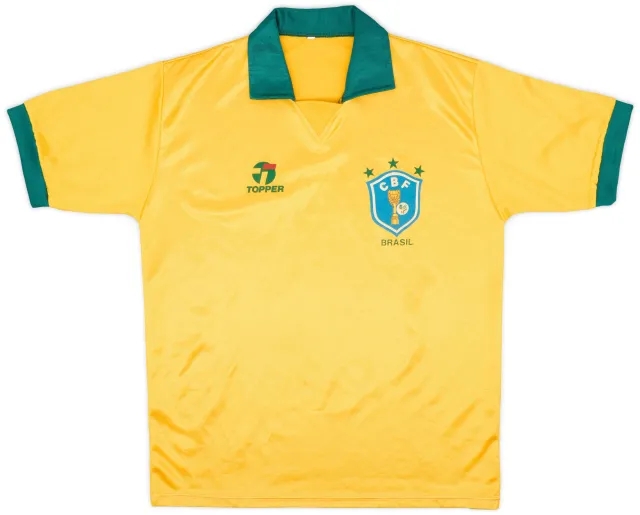 1990 Brazil Home Shirt - 7/10 - (L)