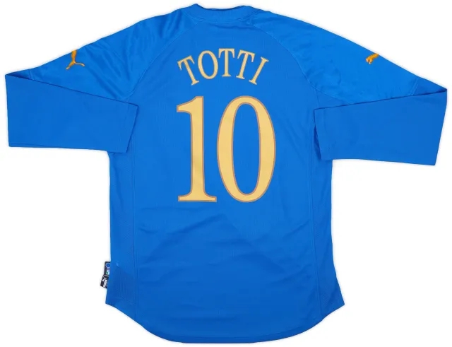 Puma 2004-06 Italy Home L/S Shirt Totti #10 (L)