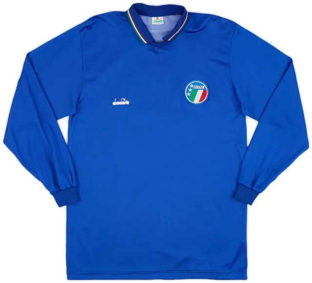 Diadora 1986-88 Italy Home L/S Shirt #6 - 6/10 - (XL)