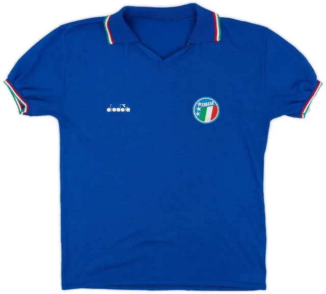 Diadora 1986-91 Italy Home Shirt - 8/10 - (L)