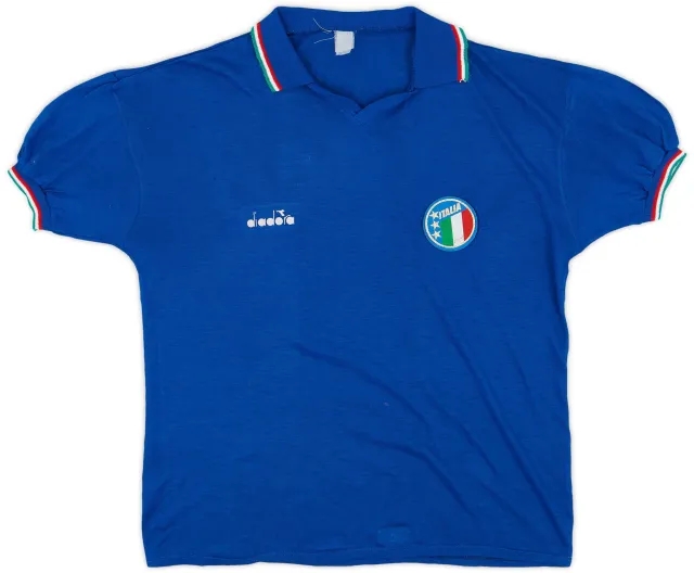 Diadora 1986-91 Italy Home Shirt - 5/10 - (L)
