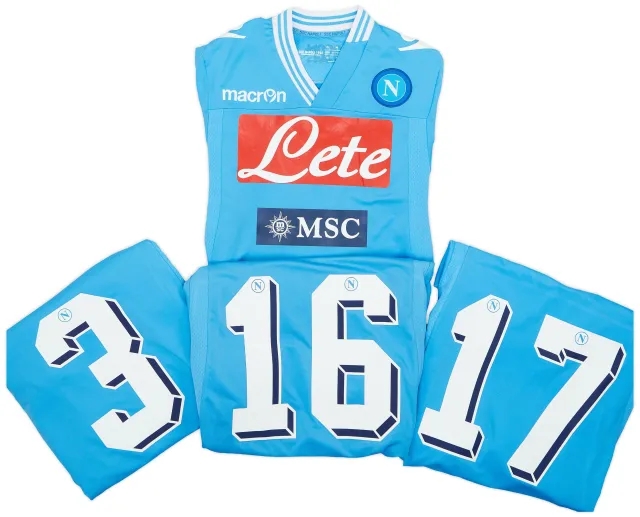 Macron 2012-13 Napoli Player Issue Home L/S Shirt - 3/10 - (M)