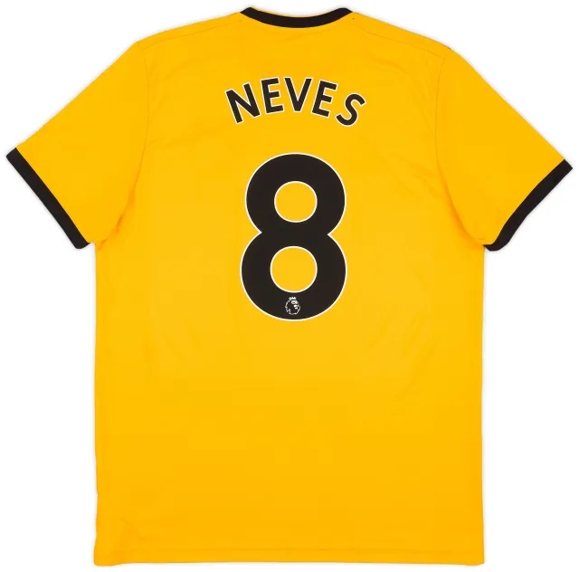 adidas 2018-19 Wolves Home Shirt Neves #8 - 8/10 - (L)