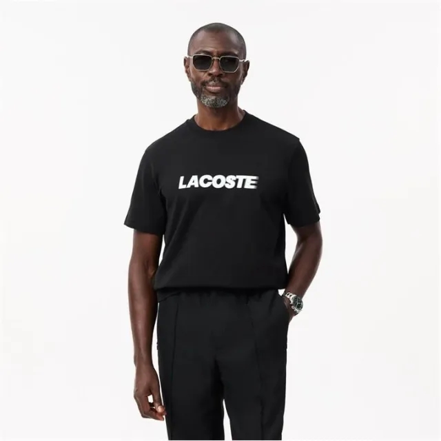 Lacoste Heavy Cotton Logo T-shirt - Black