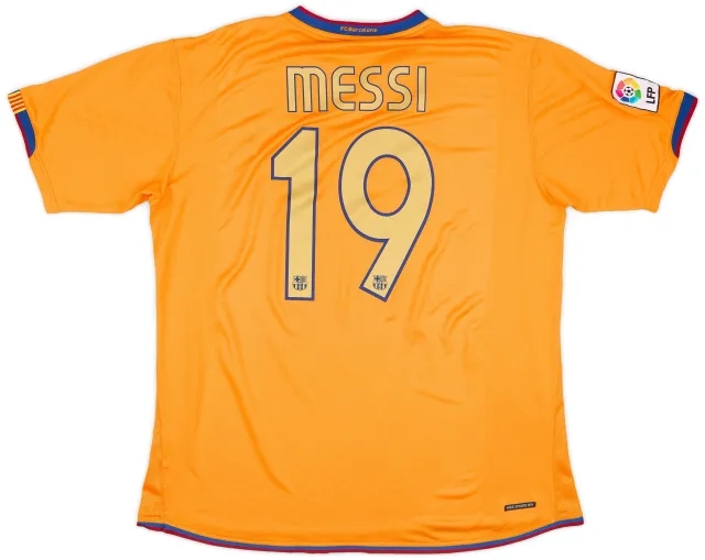 Nike 2006-08 Barcelona Away Shirt Messi #19 - 8/10 - (XL)