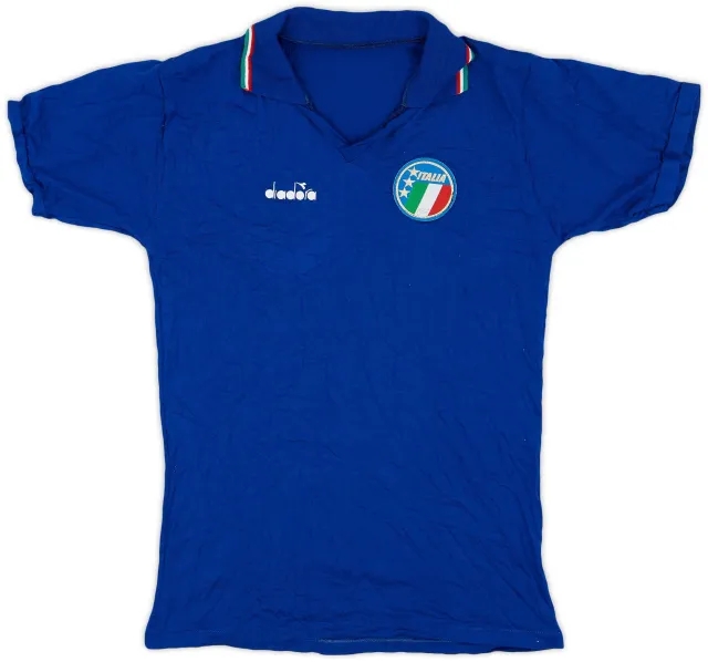 Diadora 1986-91 Italy Home Shirt - 5/10 - (S)