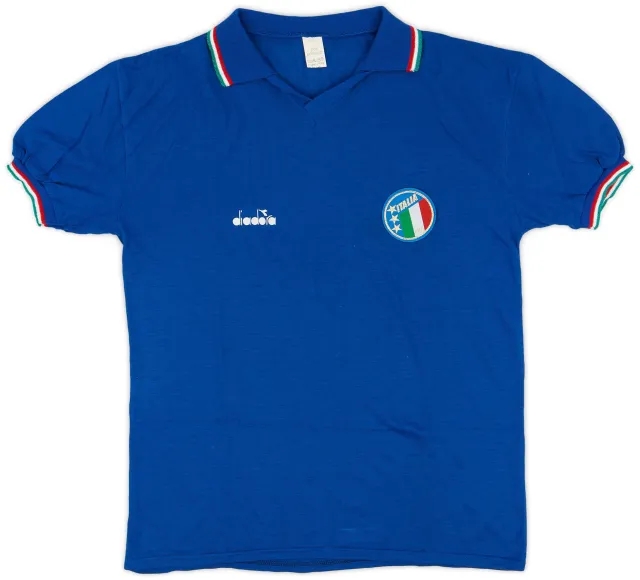 Diadora 1986-91 Italy Home Shirt - 9/10 - (L)