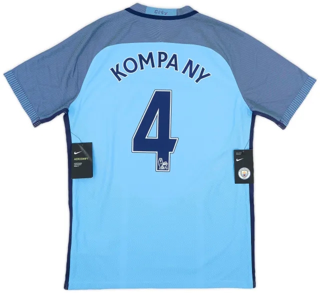 Nike 2016-17 Manchester City Authentic Home Shirt Kompany #4 (L)