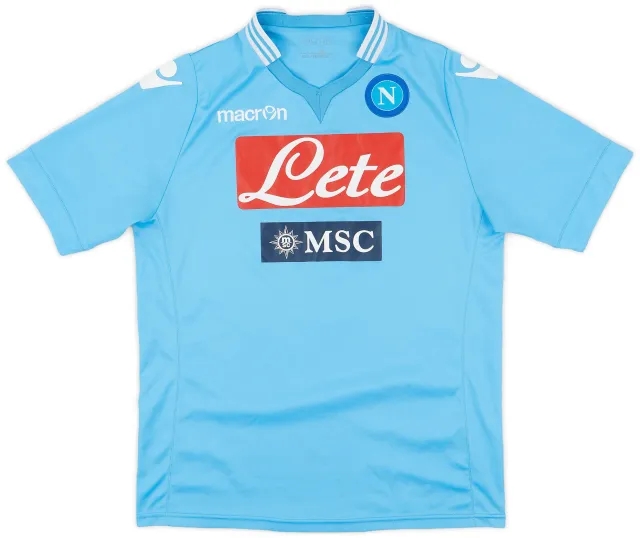 Macron 2013-14 Napoli Home Shirt - 7/10 - (L)