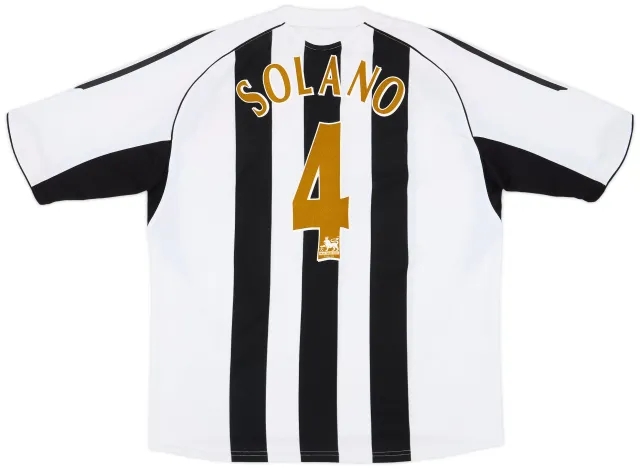 adidas 2005-07 Newcastle Home Shirt Solano #4 - 6/10 - (XXL)