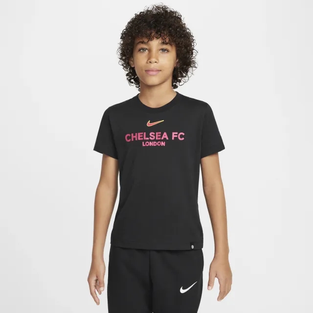 Chelsea Nike Wordmark T-Shirt - Black - Kids