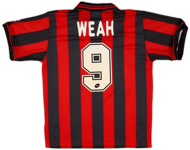 Lotto 1996-97 AC Milan Home Shirt Weah #9 (S)