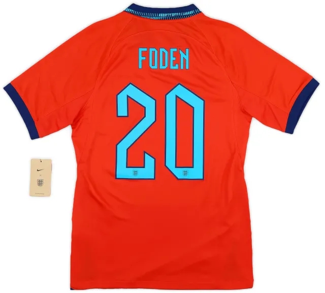 Nike 2022-23 England Away Shirt Foden #20 (S)