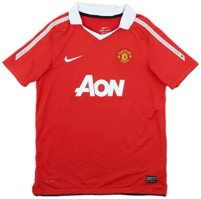 Nike 2010-11 Manchester United Home Shirt - 8/10 - (L.Boys)