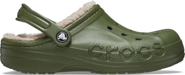Crocs | Unisex | Baya Lined | Clogs | Army Green / Multi | M12