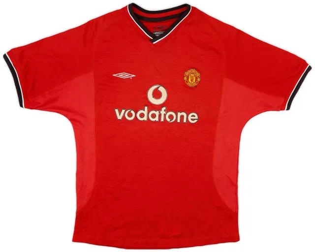 Umbro 2000-02 Manchester United Home Shirt - 8/10 - (M.Boys)