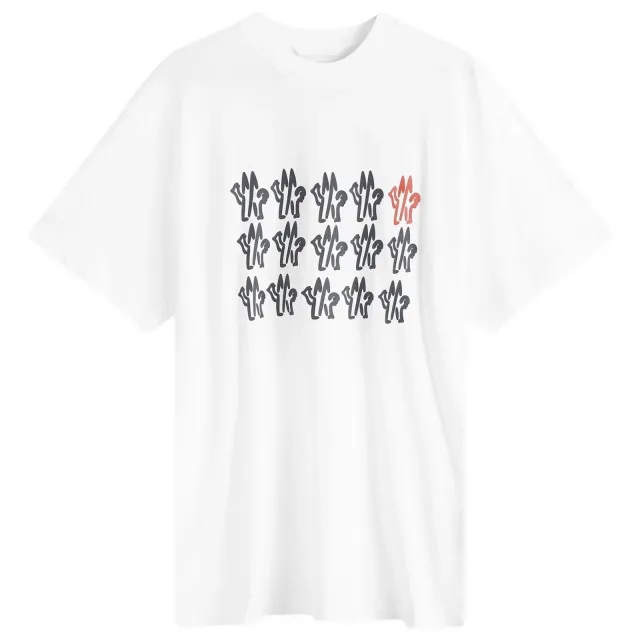 Moncler Men's Text Logo T-Shirt White
