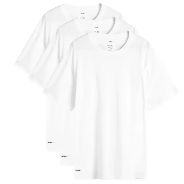 Asics WTAPS Men's 01 Skivvies 3-Pack T-Shirt White